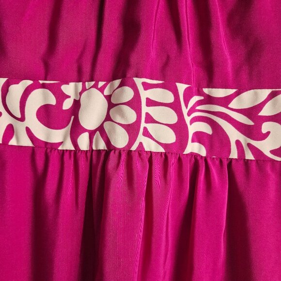 Banana Republic Flattering Cap sleeve pink Empire Waist Party Boho midi dress 2 - Picture 5 of 8